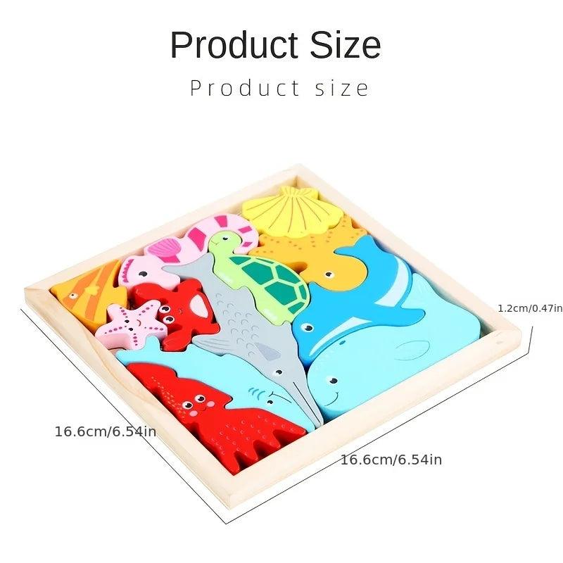  Wooden Jigsaw Puzzle | 3D Animal Puzzle | Toylandeu™ 