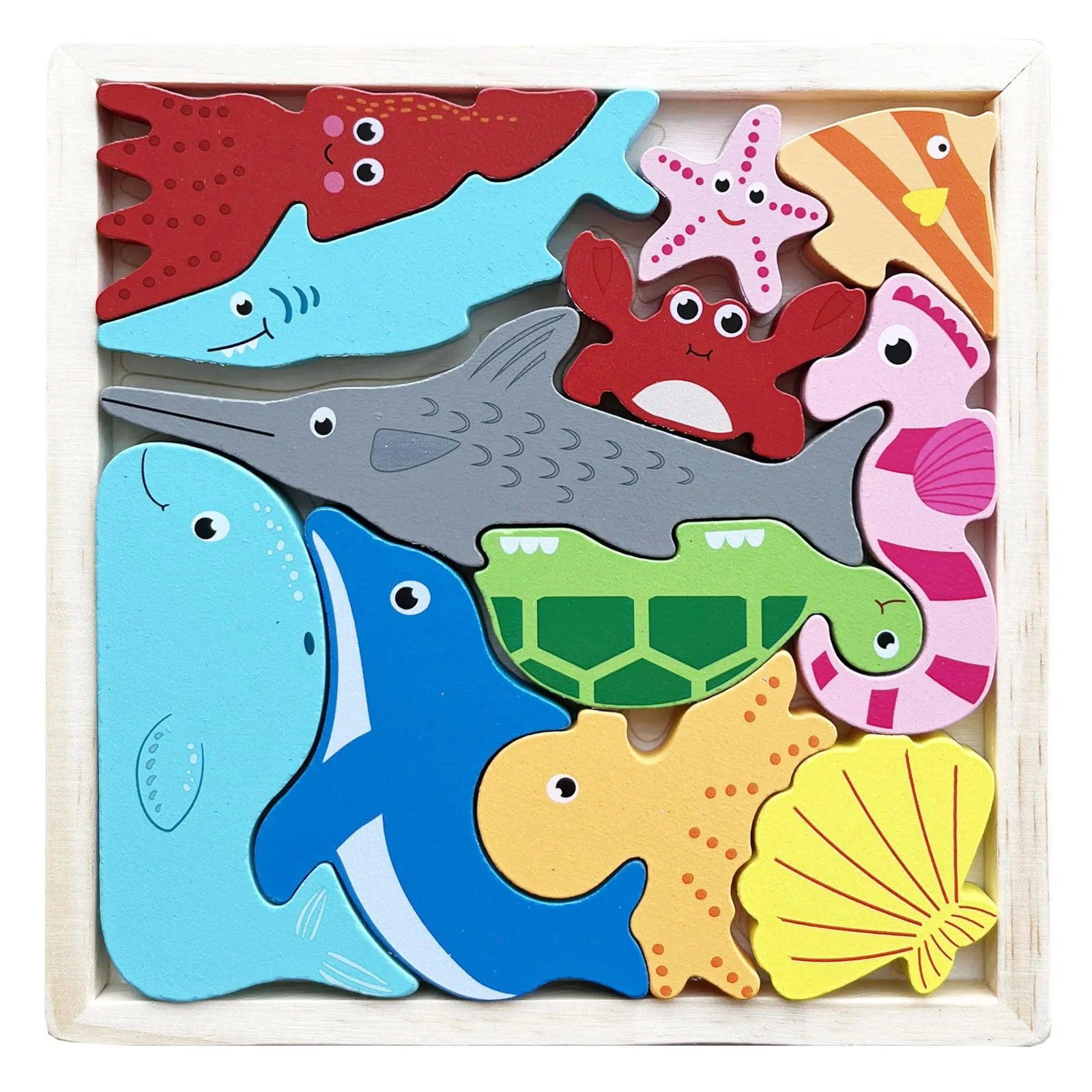  Wooden Jigsaw Puzzle | 3D Animal Puzzle | Toylandeu™ 