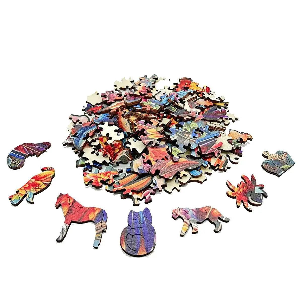 Unique Brain Training Animal Shape 3D Tiger Jigsaw Puzzle Educational Wooden Toy Gift for Kids and Adults -  ToylandEU™
