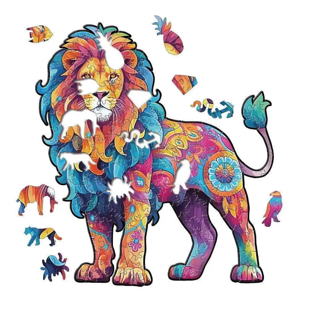  Unique Brain Training Animal Shape 3D Tiger Jigsaw Puzzle Educational Wooden Toy Gift for Kids and Adults -  ToylandEU™