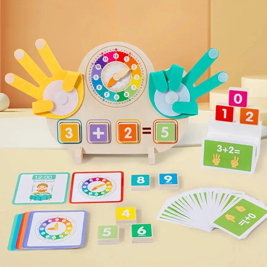  Wooden Kids Arithmetic Clock Toy For Time And Math -  ToylandEU™