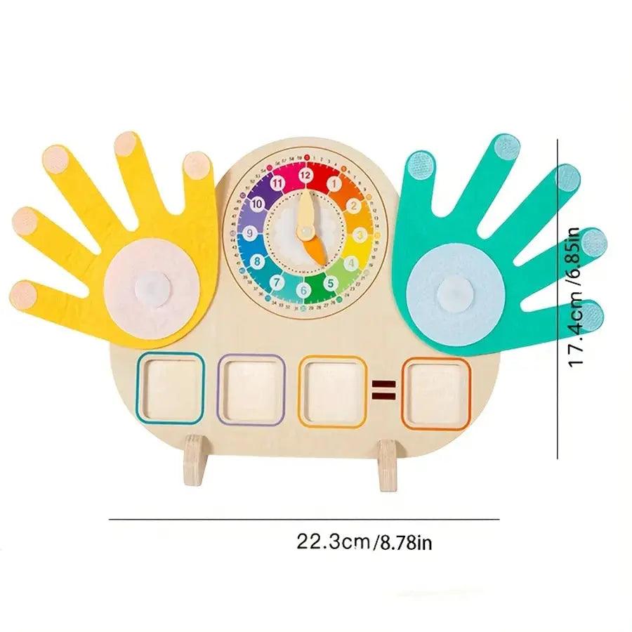  Wooden Kids Arithmetic Clock Toy For Time And Math -  ToylandEU™