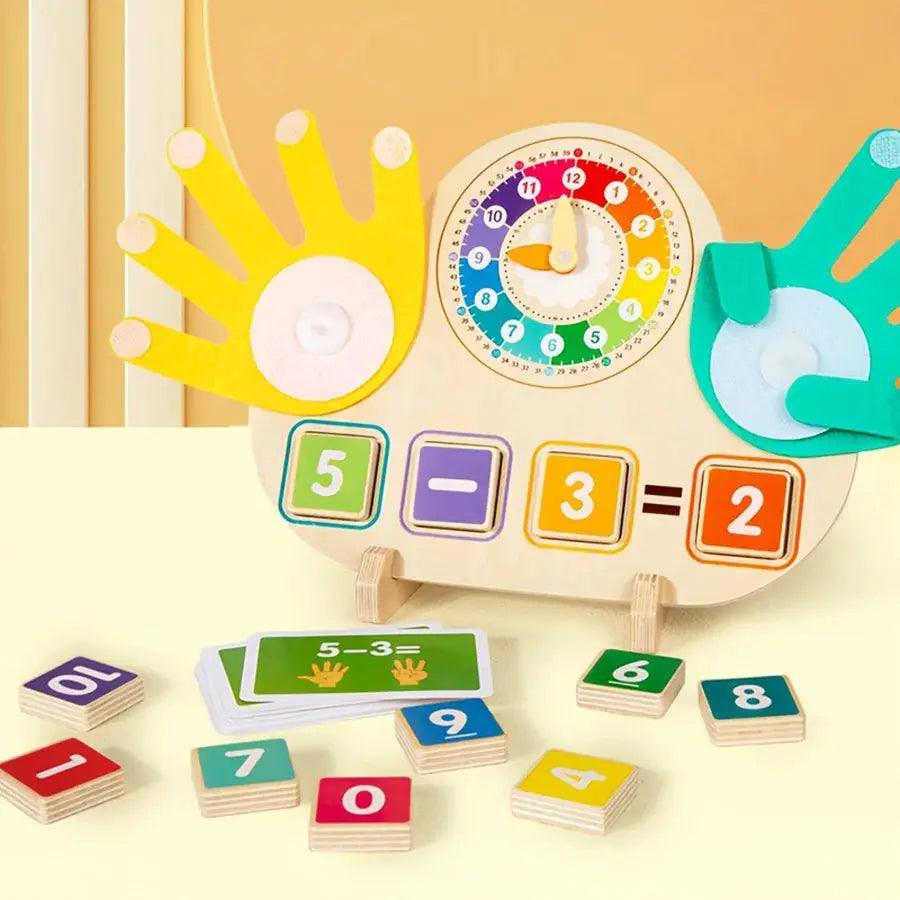  Wooden Kids Arithmetic Clock Toy For Time And Math -  ToylandEU™