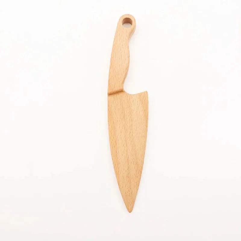  Wooden Kids Knife Safe Kitchen Toy Dinosaur Cutter -  ToylandEU™