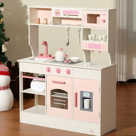  Wooden Kitchen Playset For Kids With Realistic Oven -  ToylandEU™