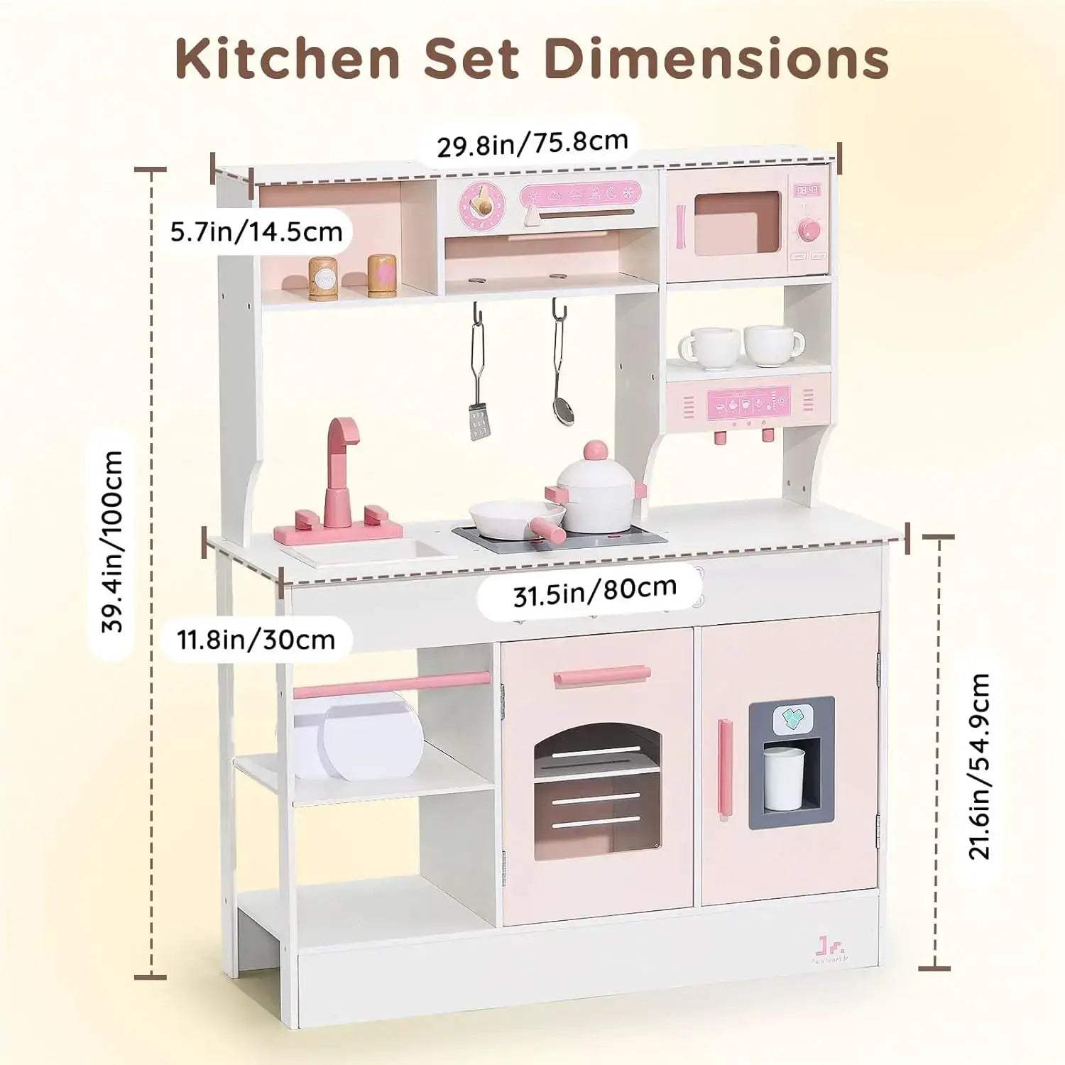  Wooden Kitchen Playset For Kids With Realistic Oven -  ToylandEU™