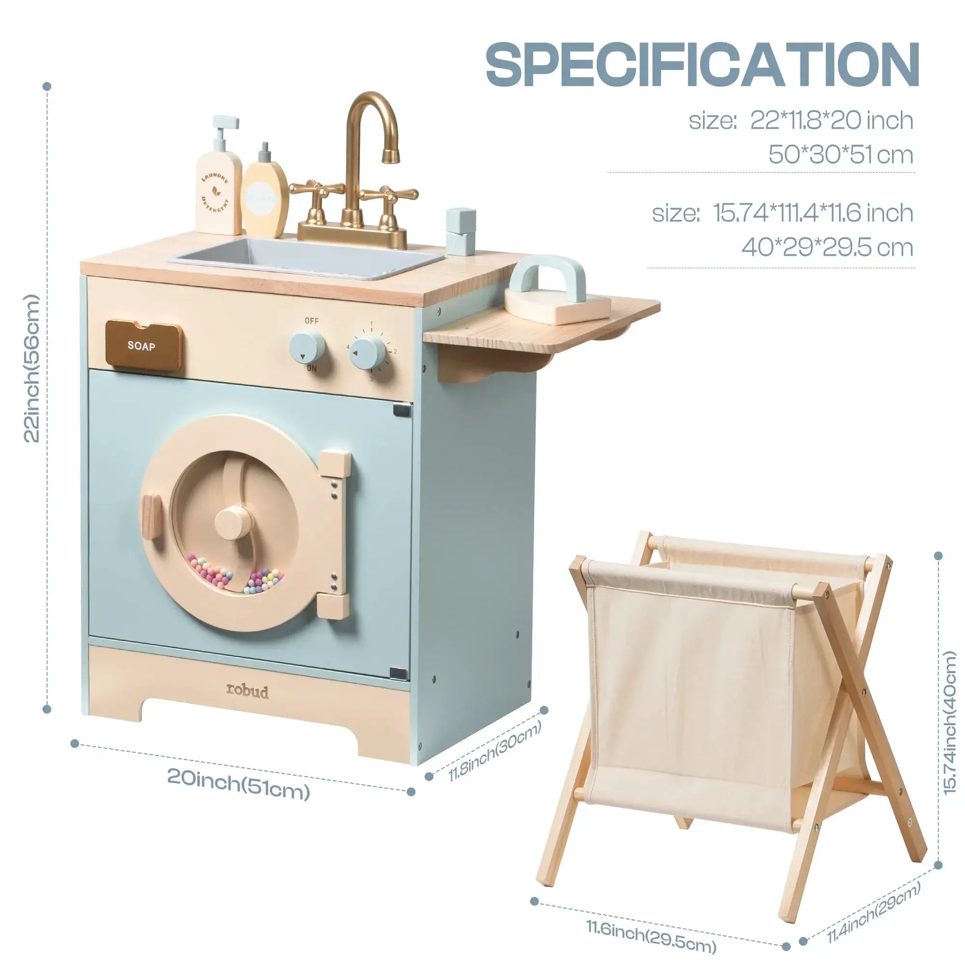  Wooden Kitchen Playset Realistic Fridge And Oven For Kids -  ToylandEU™