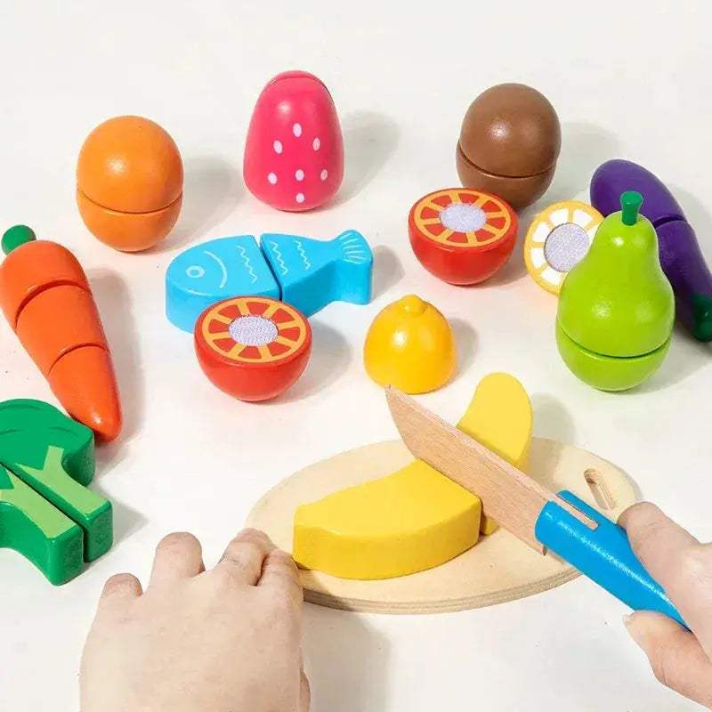 Wooden Kitchen Toy Set For Kids Montessori Pretend Play - ToylandEU