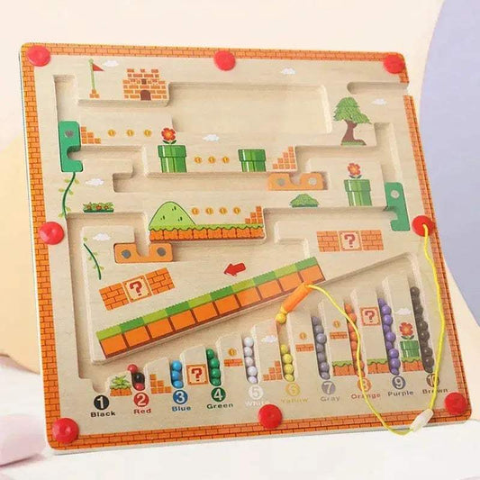  Wooden Magnetic Color Maze Educational Toy Montessori -  ToylandEU™