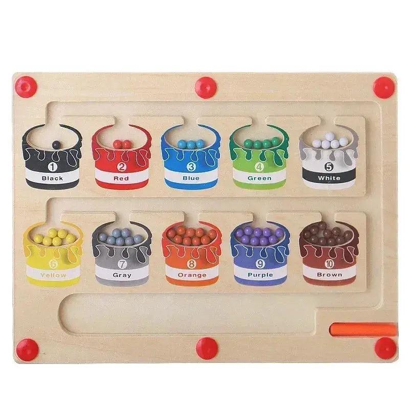 Wooden Magnetic Color Maze Educational Toy Montessori -  ToylandEU™