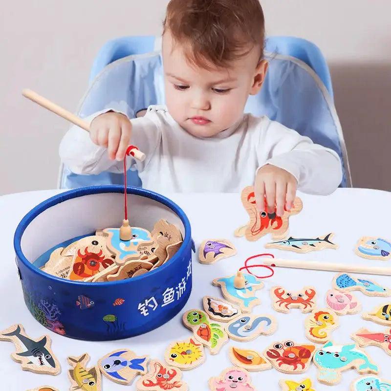  Wooden Magnetic Fishing Toy Marine Life CE Certified -  ToylandEU™