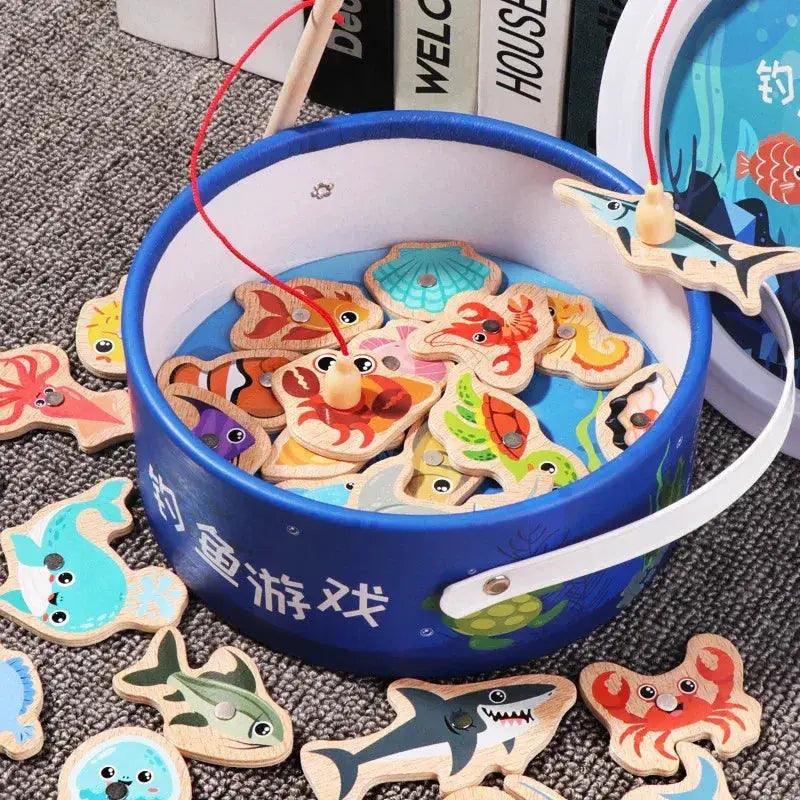  Wooden Magnetic Fishing Toy Marine Life CE Certified -  ToylandEU™