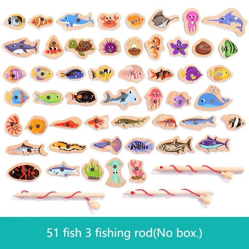  Wooden Magnetic Fishing Toy Marine Life CE Certified -  ToylandEU™