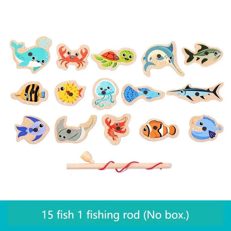  Wooden Magnetic Fishing Toy Marine Life CE Certified -  ToylandEU™