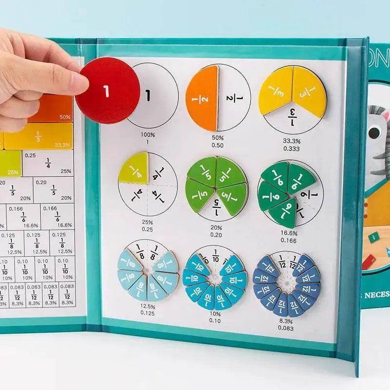  Wooden Magnetic Fraction Learning Math Toys for Children -  ToylandEU™