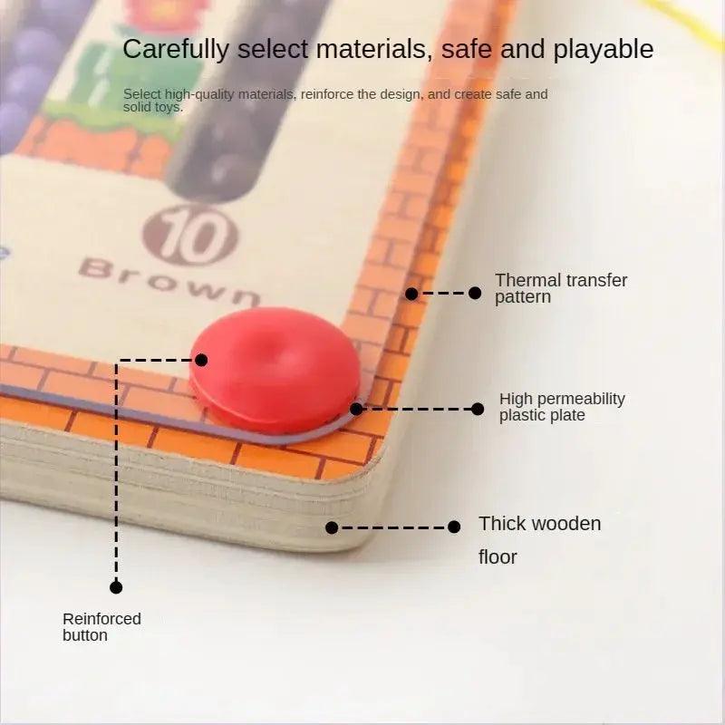  Wooden Magnetic Puzzle Board Montessori Counting Toys -  ToylandEU™