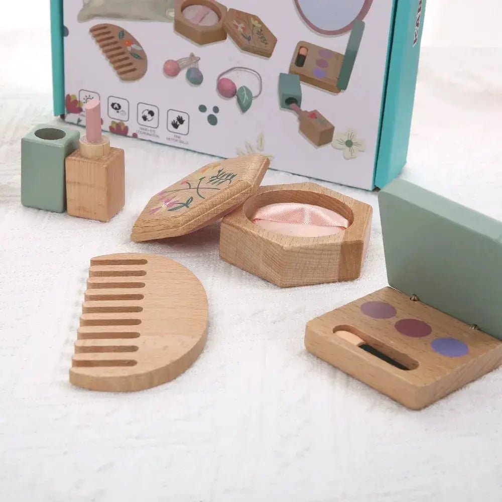 Wooden Makeup Set Dressing Table For Girls CE Certified - ToylandEU