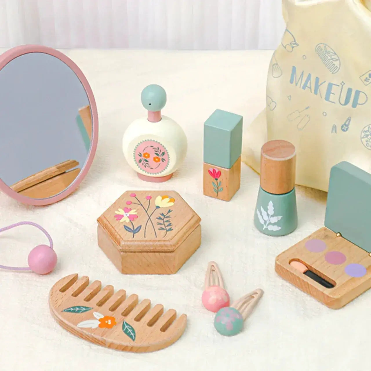 Wooden Makeup Set Dressing Table For Girls CE Certified - ToylandEU