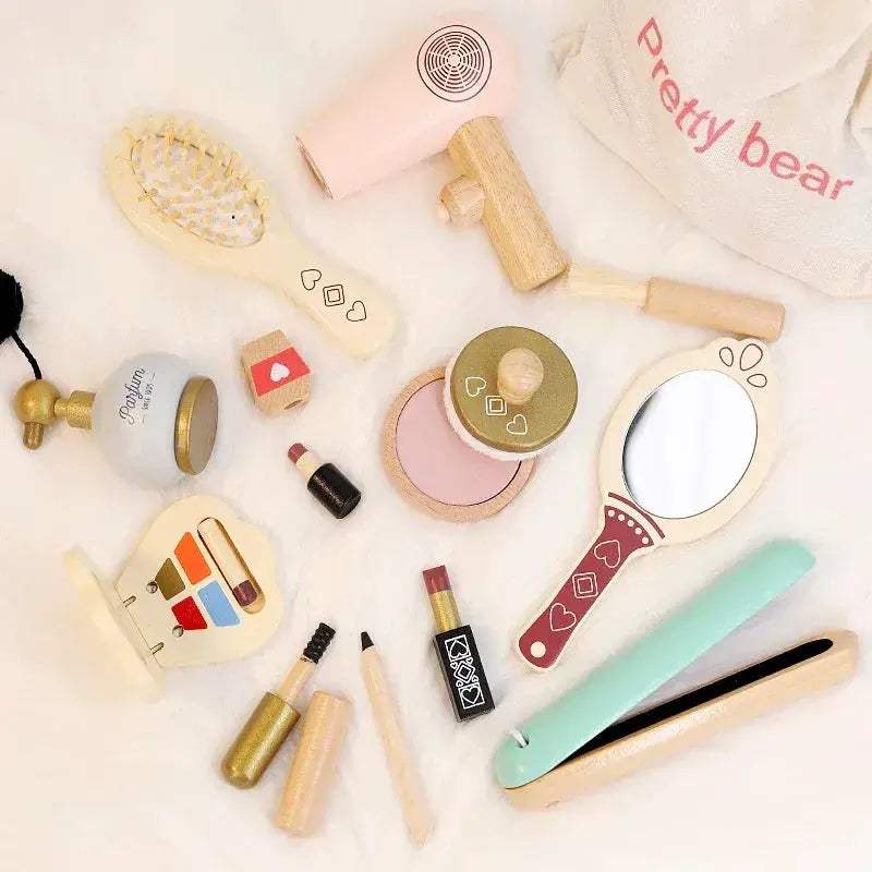 Wooden Makeup Set For Kids Safe Pretend Play Creative - ToylandEU