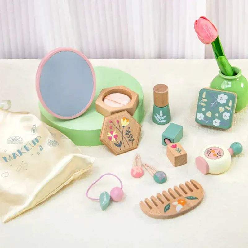 Wooden Makeup Toy Set For Kids Beech Wood Pretend Play - ToylandEU