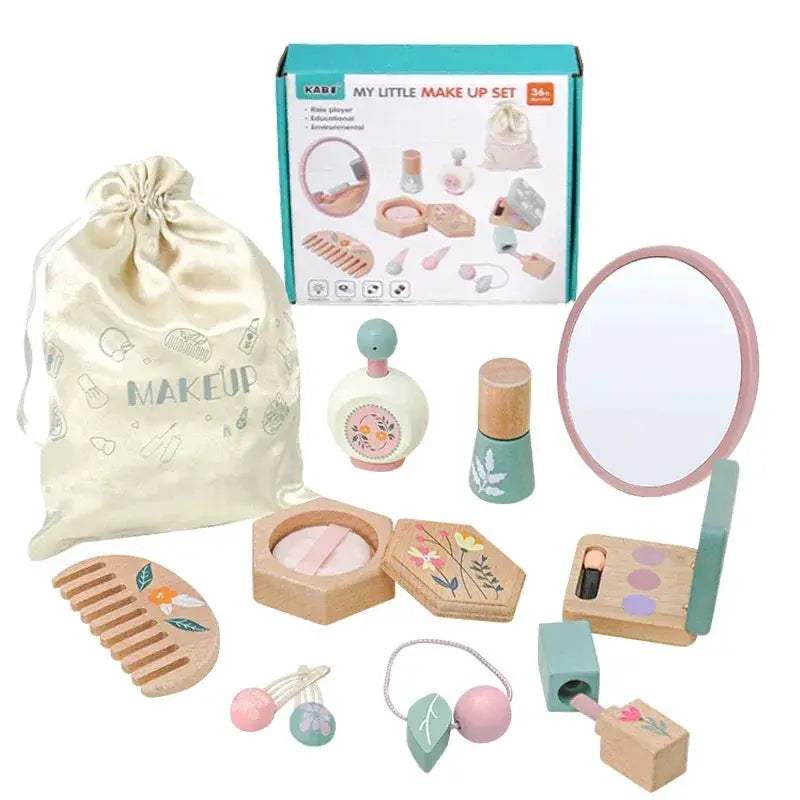Wooden Makeup Toy Set For Kids Beech Wood Pretend Play - ToylandEU