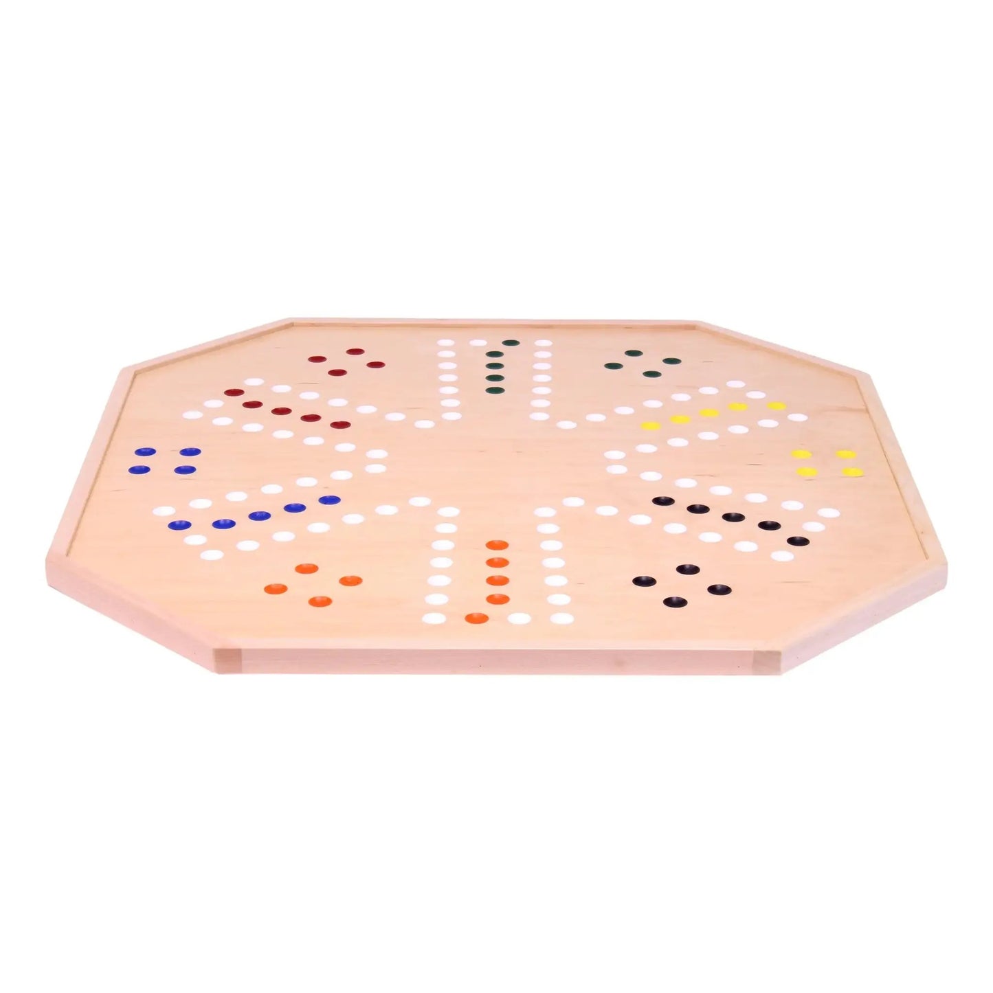 Wooden Marble Chase Board Game Set - 25" Wide Board - Double-Sided - ToylandEU