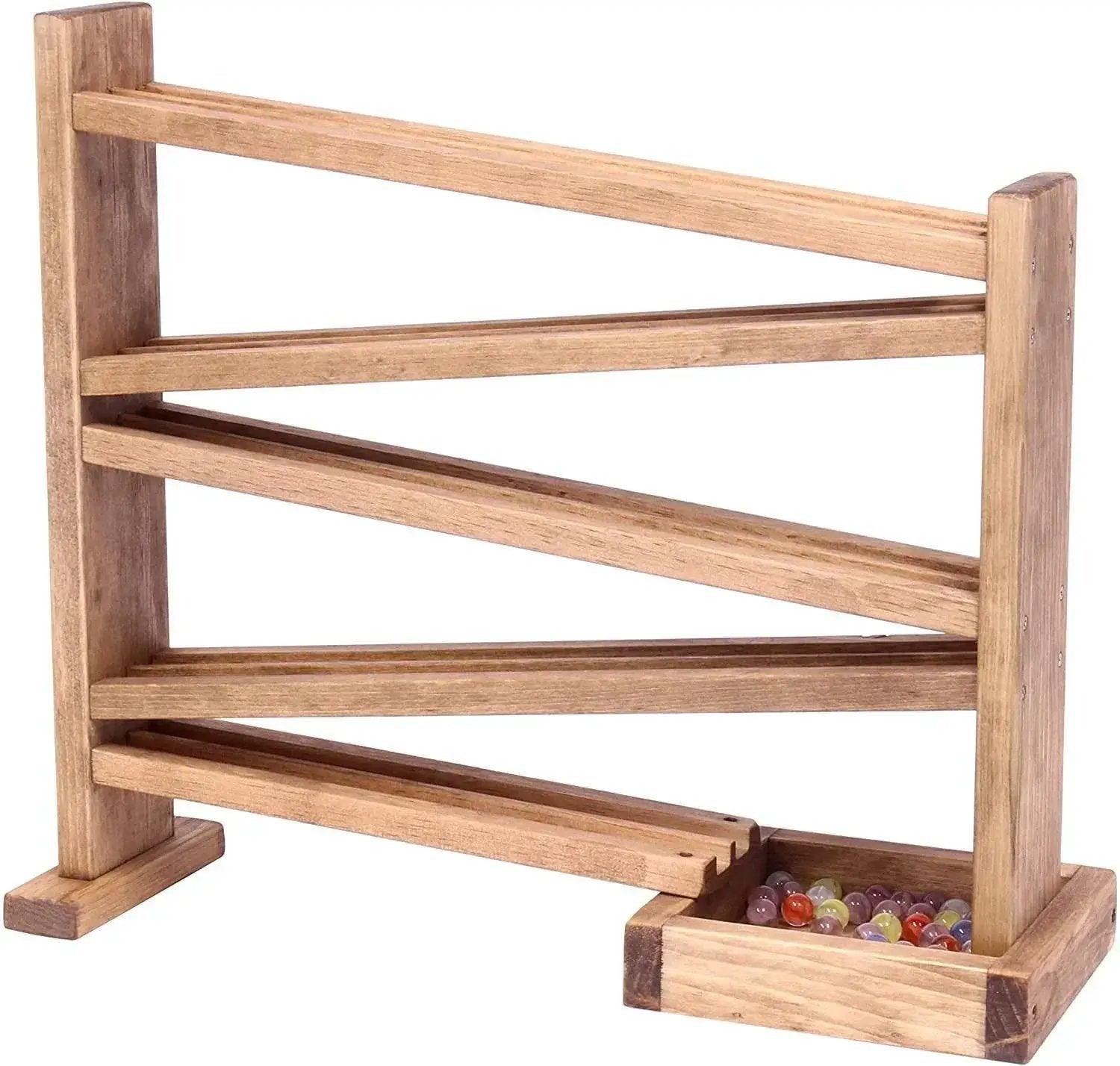  Wooden Marble Roller Racetrack Toy Child Safe Finish -  ToylandEU™