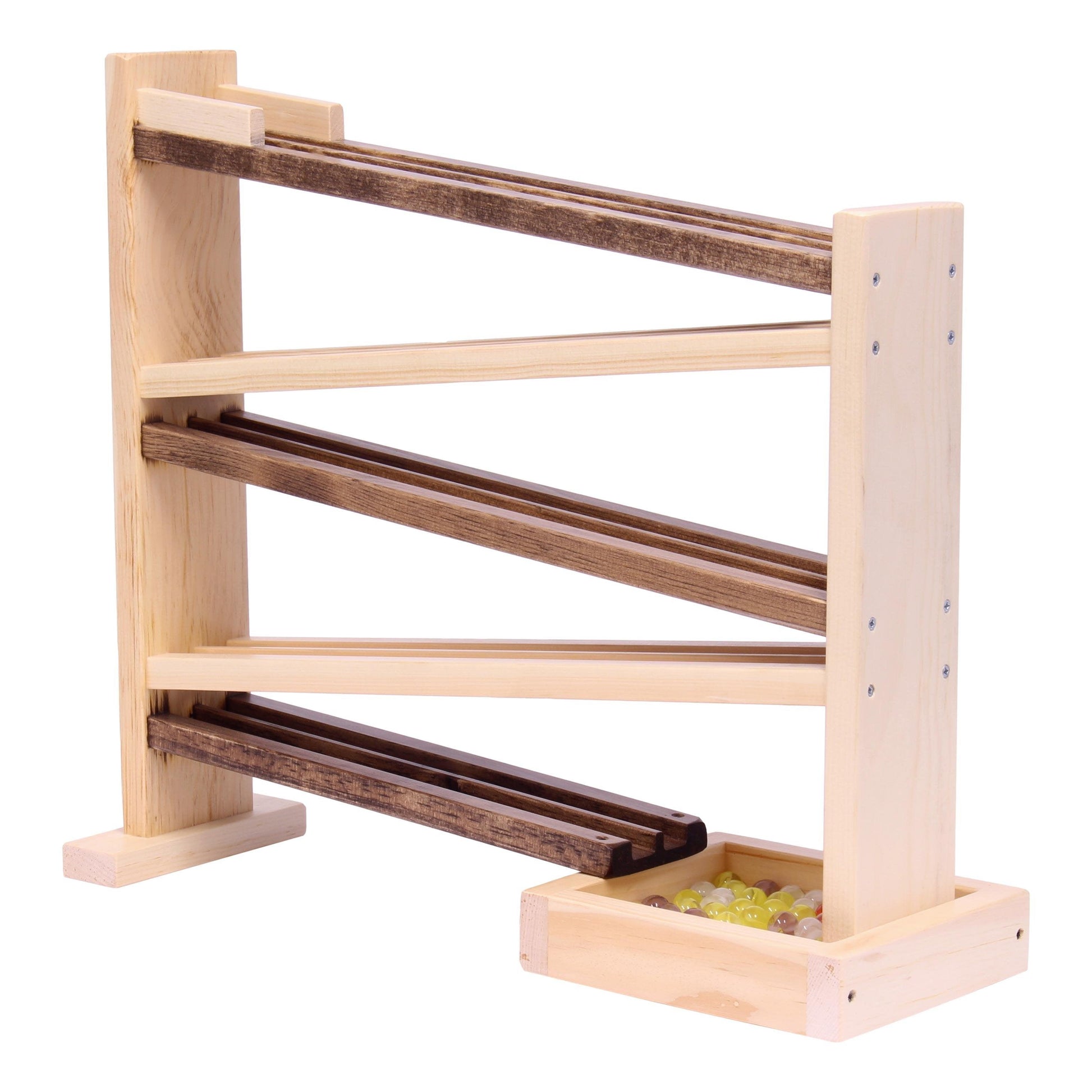  Wooden Marble Roller Racetrack Toy Child Safe Finish 
