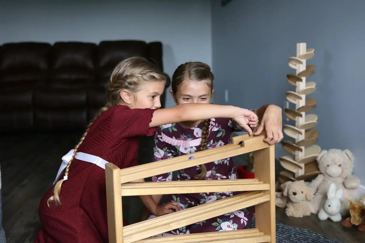 Wooden Marble Roller Racetrack Toy - Child-Safe Finish - ToylandEU