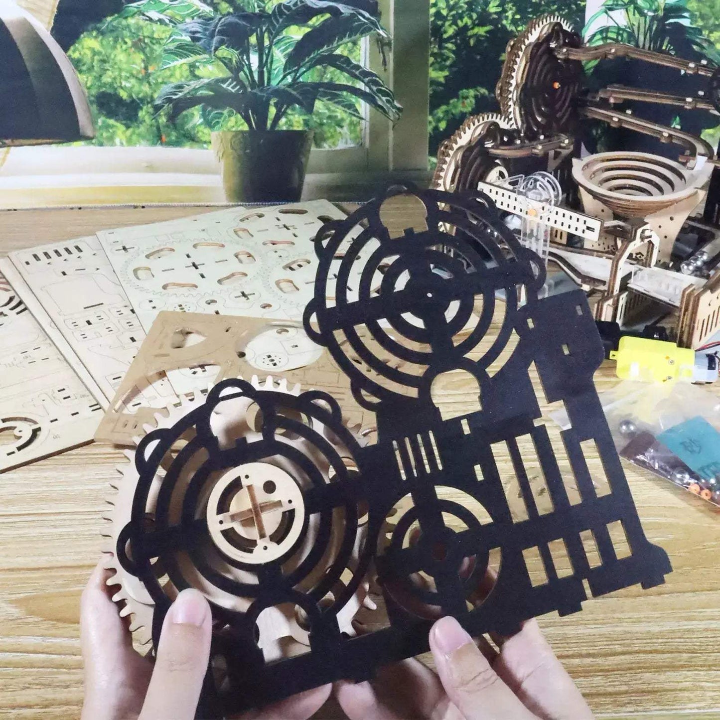 Wooden Marble Run 3D Puzzle Kit For Brain Teasers Gift - ToylandEU