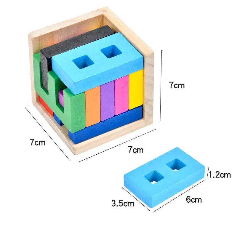 Wooden Math Logic Puzzle For Kids And Adults Educational - ToylandEU