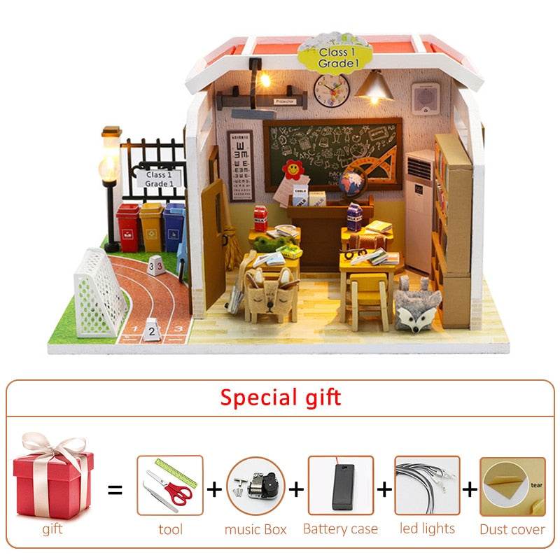 Wooden Miniature Cake Shop Dollhouse Kit for Creative Assembly Fun - ToylandEU