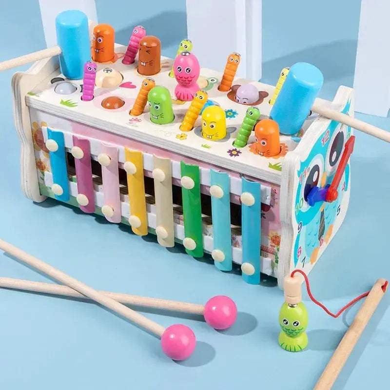 Wooden Montessori Activity Toy For Kids With Hammer - ToylandEU