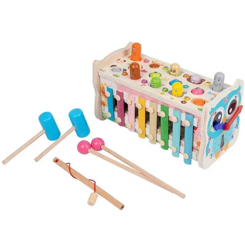 Wooden Montessori Activity Toy For Kids With Hammer - ToylandEU