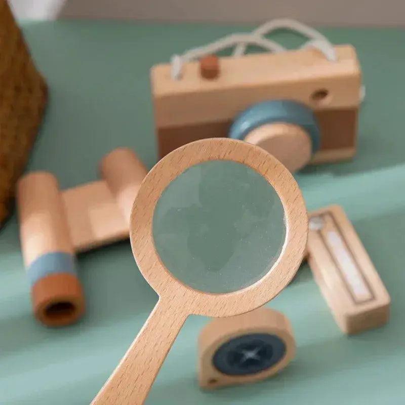  Wooden Montessori Adventure Set With Telescope Compass Magnifier Educational Toy For Kids -  ToylandEU™