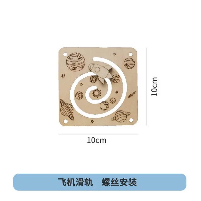 2024 Baby DIY Montessori Busy Board Wooden Accessories Castle Animal Letters Number Movement Educational Toys for Children Gifts - ToylandEU