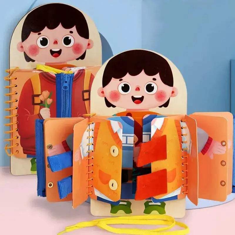Wooden Montessori Busy Board For Early Education Skill Building - ToylandEU