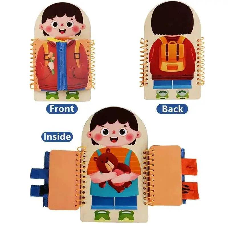 Wooden Montessori Busy Board For Early Education Skill Building - ToylandEU