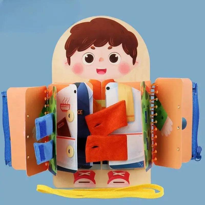 Wooden Montessori Busy Board For Kids Sensory Learning Gift - ToylandEU
