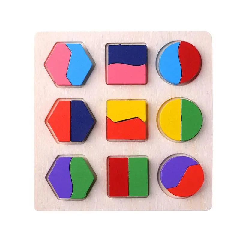 Wooden Montessori Geometric Puzzle Sorting Math Animals Fruit Bricks Learning Toy Toyland EU