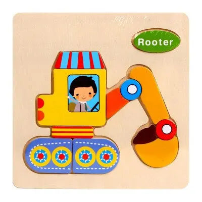 Wooden Montessori Geometric Puzzle Sorting Math Animals Fruit Bricks Learning Toy Toyland EU