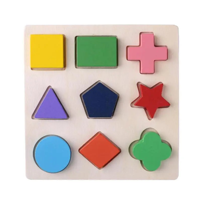 Wooden Montessori Geometric Puzzle Sorting Math Animals Fruit Bricks Learning Toy Toyland EU