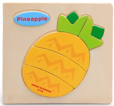 Wooden Montessori Geometric Puzzle Sorting Math Animals Fruit Bricks Learning Toy Toyland EU