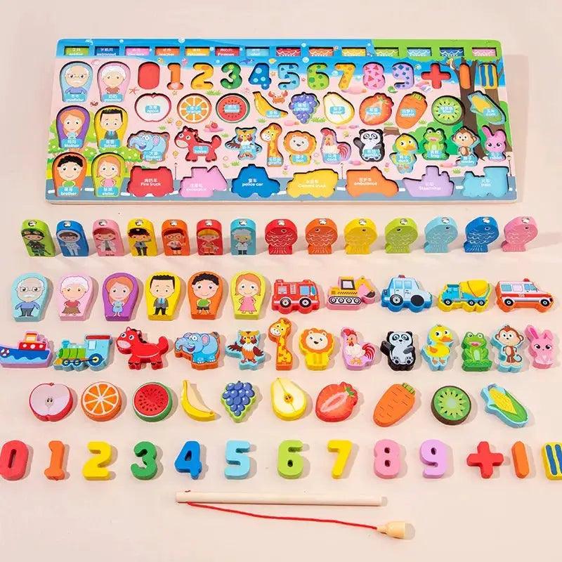  Wooden Montessori Magnetic Fishing Educational Toys Eco -  ToylandEU™