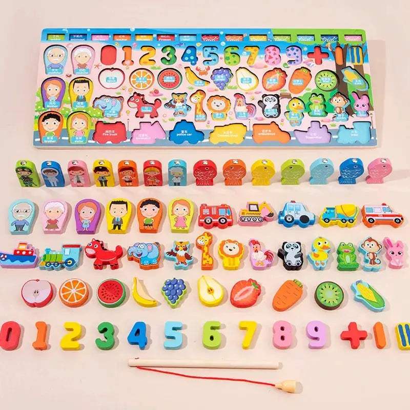 Wooden Montessori Magnetic Fishing Educational Toys - ToylandEU