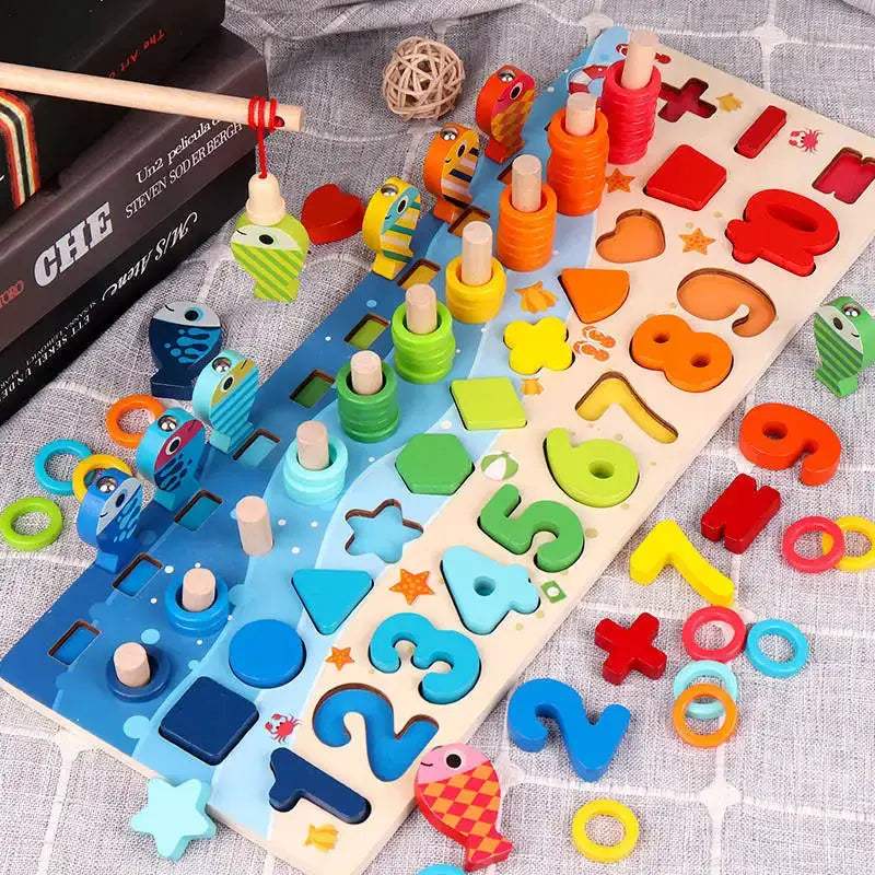 Wooden Montessori Magnetic Fishing Educational Toys - ToylandEU
