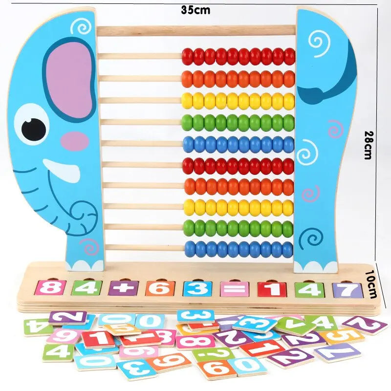 Wooden Montessori Math Abacus Toy for Early Learning Toyland EU