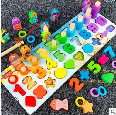 Wooden Montessori Math Fishing Educational Toys for 1-3 Year Olds Toyland EU