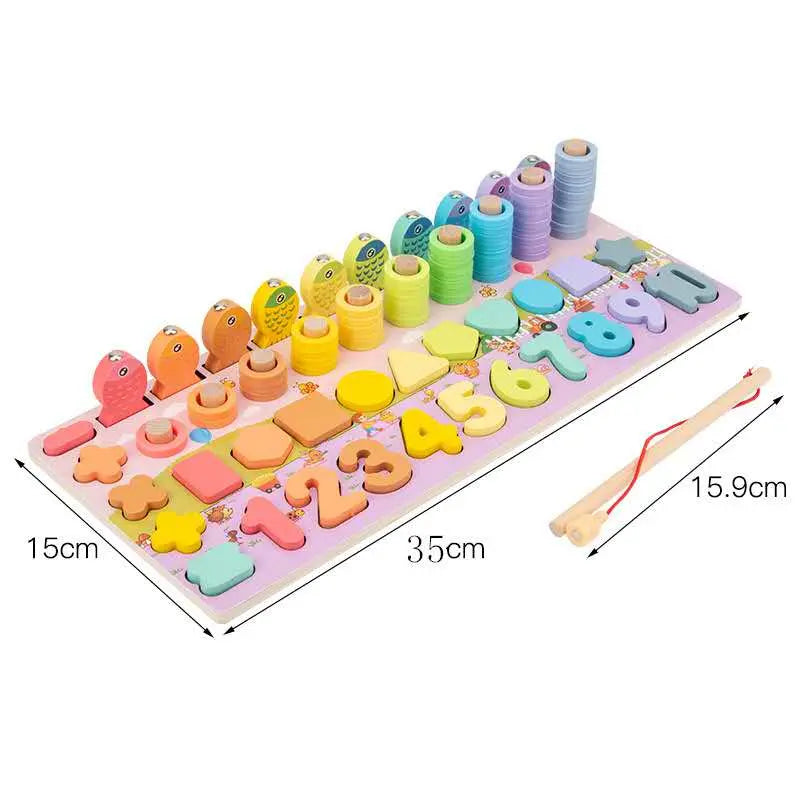 Wooden Montessori Math Fishing Educational Toys for 1-3 Year Olds Toyland EU