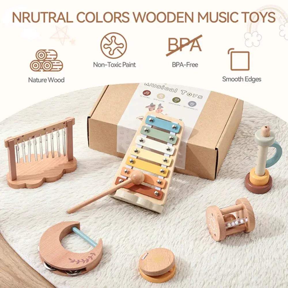 Wooden Montessori Musical Toys For Kids Enhance Learning - ToylandEU